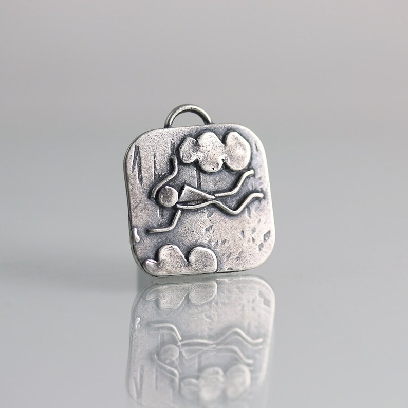 Skydiving Jewelry Sterling Pendant Skydiver Gift Outdoor Etsy