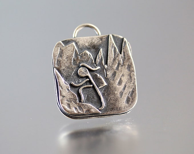 Featured listing image: Hiking Gift Idea - Sterling Pendant - Hiking Gift - Outdoor Womens Fashion