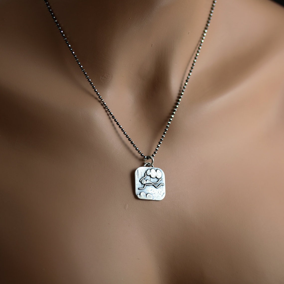 Skydiving Jewelry Sterling Pendant Skydiver Gift Outdoor Etsy