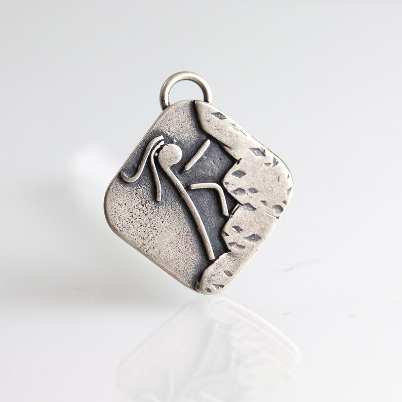 Rock Climbing Jewelry Sterling Pendant Climbing Jewelry Etsy