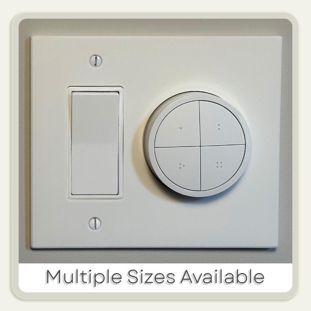 Philips Hue Tap Dial Light Switch Wall Plate - Side Mount | Fits Toggle Switches and Decorator Switches