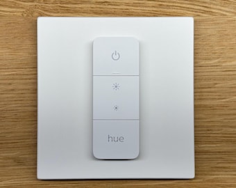 2-Gang Philips Hue V2 Dimmer Screwless Replacement Light Switch Wall Plate - Replaces light switches with Hue V2 Dimmer