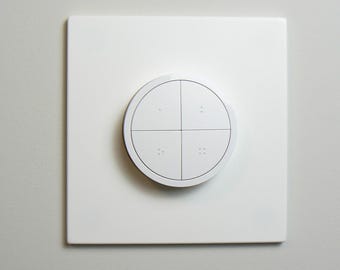 Philips Hue Tap Dial Screwless Replacement Light Switch Wall Plate - Replaces light switches with Hue Tap Dial