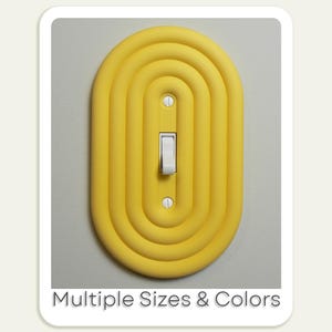 Mid-Century Modern Oval Light Switch Cover Plate | Fits Toggle Switches, Decorator Switches, and Outlets