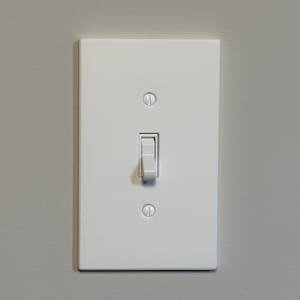 Minimalist 3D Printed Toggle Style Light Switch Cover Plate