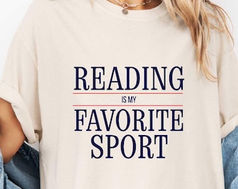 Comfort Colors® Reading is My Favorite Sport T-Shirt, Bookish Shirt, Book Reader Gift, Teacher Bookworm Tee, Librarian Shirt, Booklover