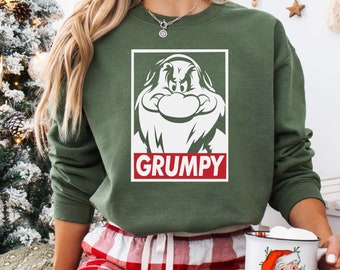 Retro Disney Snow White Grumpy Sweatshirt, Funny Seven Dwarf Shirt, Sarcastic  Shirt, Disneyland Vacation 2025 Trip Shirt, Disneyworld Tee