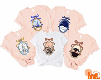 Coquette Disney Castle Shirt, Magical Castle T-Shirt, Magic Kingdom Sweatshirt, WDW Animal Kingdom Group Matching Tee, Disney Bow Sweater