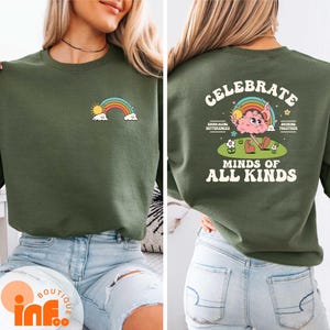 Celebrate Minds Of All Kinds Tee, Autism Sweatshirt,Neurodiversity Tee,Autism Awareness Shirt,Neurodivergent Shirt,ADHD Shirt,Inclusion Tee