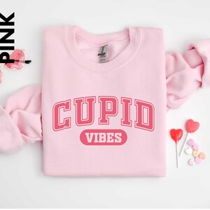 Cupid Vibes Sweatshirt, Valentines Day Sweater, Cupid Vibes Hoodie, Valentine&#39;s Day Tee, Valentine&#39;s Day Gift,Cute Cupid Shirt, Xoxo T-Shirt