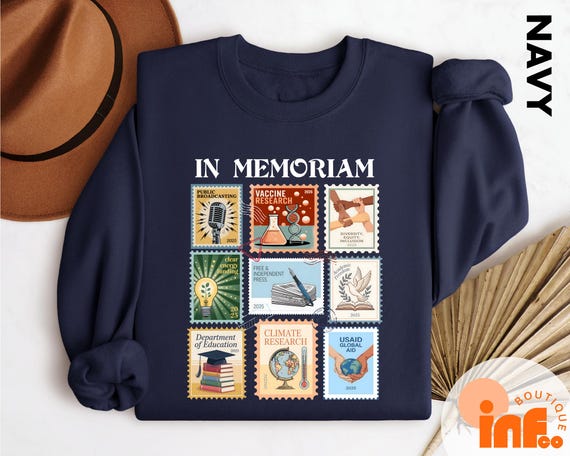 Retro In Memoriam Sweatshirt, Pro Democracy T-Shirt, Anti Fascism Tee, Resist Protest Shirt, Liberal Political Graphic Tee, Activism Shirt
