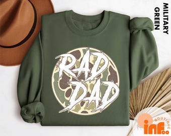 Rad Dad Camo Shirt, Father’s Day Gift, Cool Dad Tee, Dad Camo Shirt, Outdoor Dad Shirt, Gift for Dad, Fathers Day Camo Sweatshirt