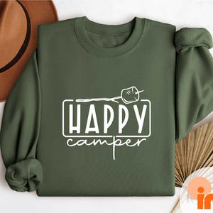 Happy Camper Shirt, Camping Shirt, Traveler Sweatshirt, Happy Camper Shirt for Women, Adventure Shirt for Her, Travel Gift, Camping Shirt