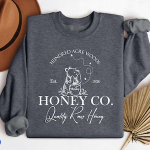 Hundred Acre Woods Honey Co Sweatshirt,Winnie The Pooh est 1926 Sweatshirt,Walt Disney World,Classic Pooh Bear Shirt,Winnie the Pooh Tee