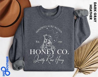Hundred Acre Woods Honey Co Sweatshirt,Winnie The Pooh est 1926 Sweatshirt,Walt Disney World,Classic Pooh Bear Shirt,Winnie the Pooh Tee