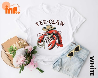 Yee Claw Shirt, Cowboy Crawfish Meme Shirt, Sarcastic T-Shirt, Funny Crawfish Shirt, Cowboy Crab Shirt, Western Summer Lobster Tee
