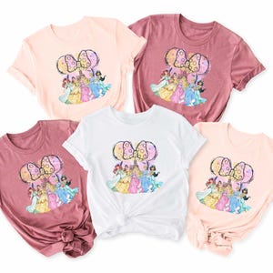 Disney Princess Shirt, Disneyland Princess Trip, Princess Lover Shirt, Disney Princess Bow Shirt, Cute Disney Bow Shirt, Cute Princess ShirT