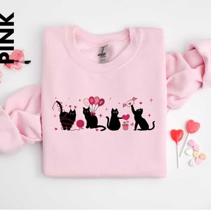 Cute Cat Valentines Day Sweatshirt, Valentine Sweater, Meowentine Valentine T-shirt, Funny Valentine Tee, Valentine Kitten, Cuties T-shirt