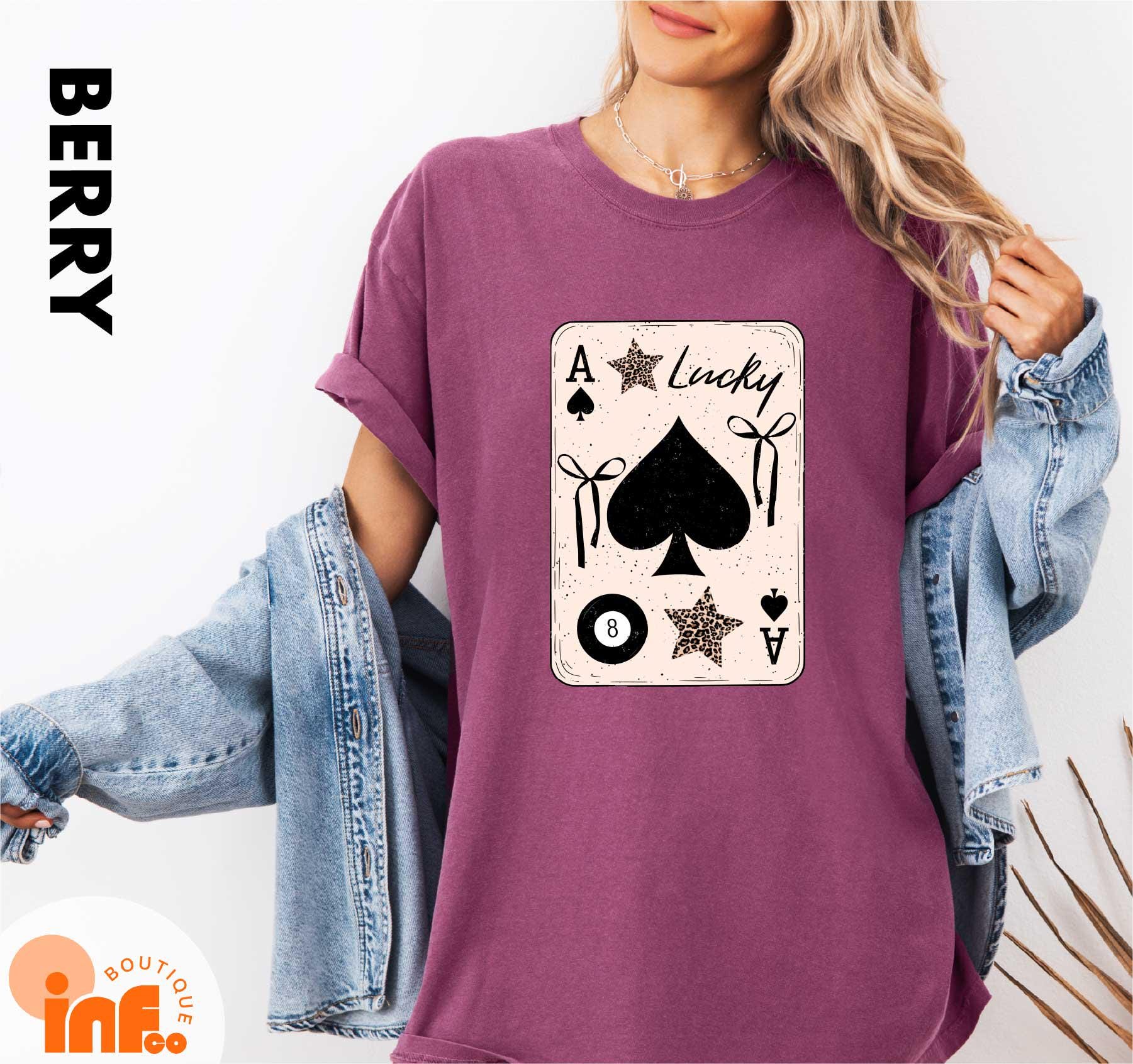Ace of Spades T-shirt, Ace Card Graphic Shirt, Lucky Playing Card