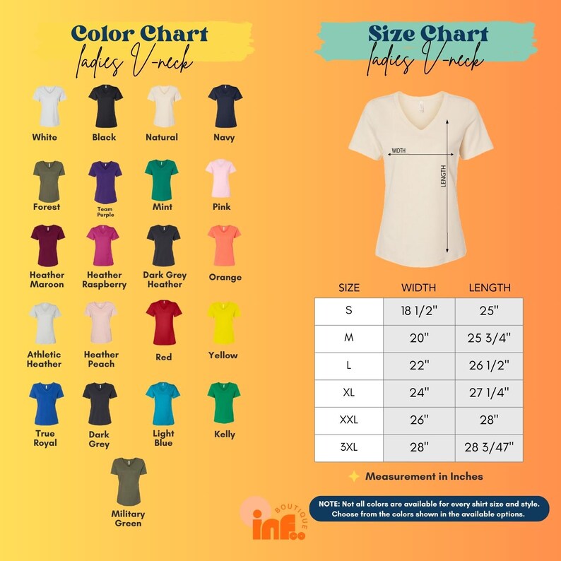 a women's v - neck t - shirt sizes chart