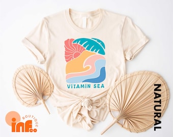 I Need Vitamin Sea T-Shirt, Summer Beach Vibes Tee, Cute Ocean Shirt, Beach Party Top, Coastal Vacation Shirt, Gift for Beach Lovers