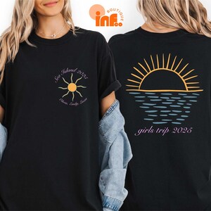 2025年女子旅行シャツ、女子バケーションTシャツ、週末旅行Tシャツ、カスタム女子旅行Tシャツ、夏休みTシャツ、ビーチ旅行マッチンググループTシャツ