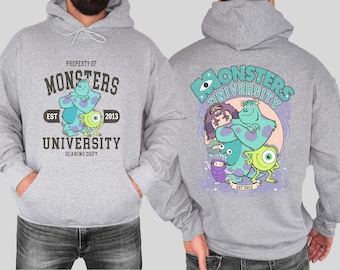 We Scare Because We Care Shirt, Two-sided Monster Inc TShirt, Disney Monster Inc Sweatshirt, Disneyworld Matching Tee, Disney Monsters Gifts