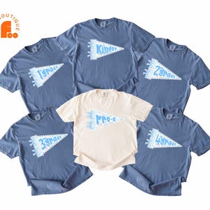Back To School Preppy Pennant Flag T-Shirt, First Grade Flag Shirt, Teacher First Day of School Shirt, First Grade Teacher School Tee