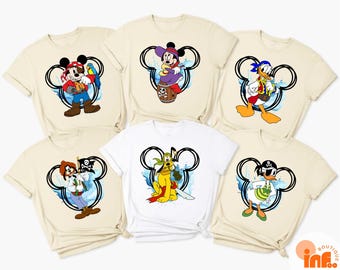 Disney Mickey and Friends Pirate Shirt, Pirates of the Caribbean Sweatshirt, Disney Pirates Family Tee, Mickey and Friends Pirate Cruise Tee