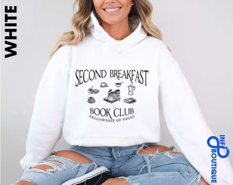 Second Breakfast Sweatshirt, Book Club Sweater, Fellowship Of Pages Hoodie, Breakfast Pages Shirt, Second Book Club Shirt, Book Lover Shirt