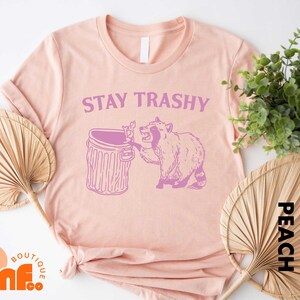 Stay Trashy Shirt, Funny Raccoon Tee, Retro Raccoon Sweatshirt, Raccoon Lover Gift, Funny Raccoon T-Shirt, Cute Raccoon Sweatshirt