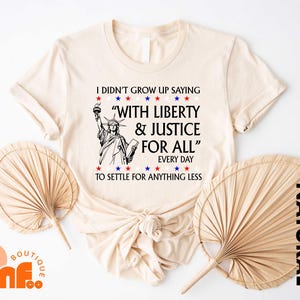 Freiheit und Gerechtigkeit für alle Shirt, Vaterländisches T-Shirt, 4. Juli Shirt, Freiheitsstatue T-Shirt, Amerikanischer Stolz T-Shirt, Unabhängigkeitstag T-Shirt