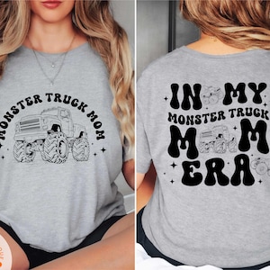 Monster Truck Mama Shirt, In My Monster Truck Mom Era T-Shirt, Monster Truck Birthday Party Mom Sweatshirt, Birthday Boy Mama Sweater
