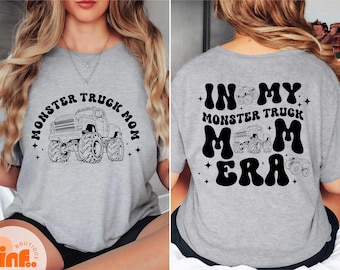 Monster Truck Mama Shirt, In My Monster Truck Mom Era T-Shirt, Monster Truck Birthday Party Mom Sweatshirt, Birthday Boy Mama Sweater