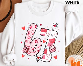 Valentine Six Seven 67 Sweatshirt, Cute Valentine Meme Shirt, Funny Valentine Sweater, Coquette Bow Heart Sweater, Pink Valentine 67 T-Shirt