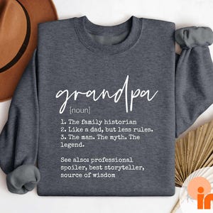 Opa Definition Shirt, Opa Sweatshirt, Geschenk für Opa, Vatertags T-Shirt, Großvater Geburtstagsgeschenk Pullover, süßes Opa Shirt
