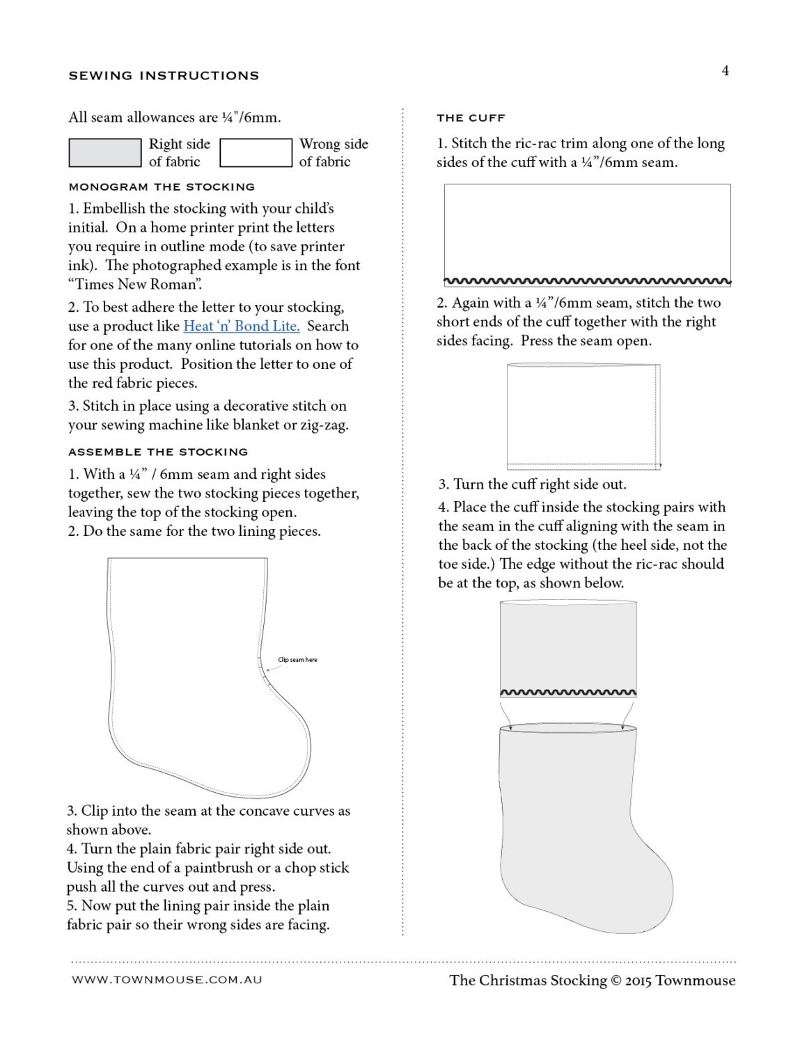 Stocking Pdf Christmas Stocking PDF Pattern - Etsy