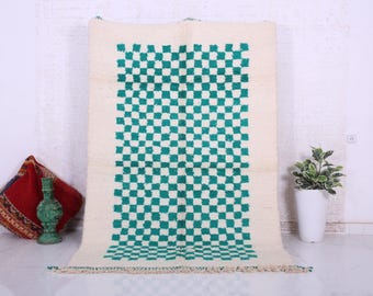 Handmade Beni Ourain Wool Rug: Moroccan Berber Style