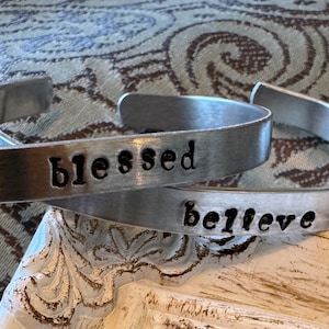 Customized hand-stamped bracelet