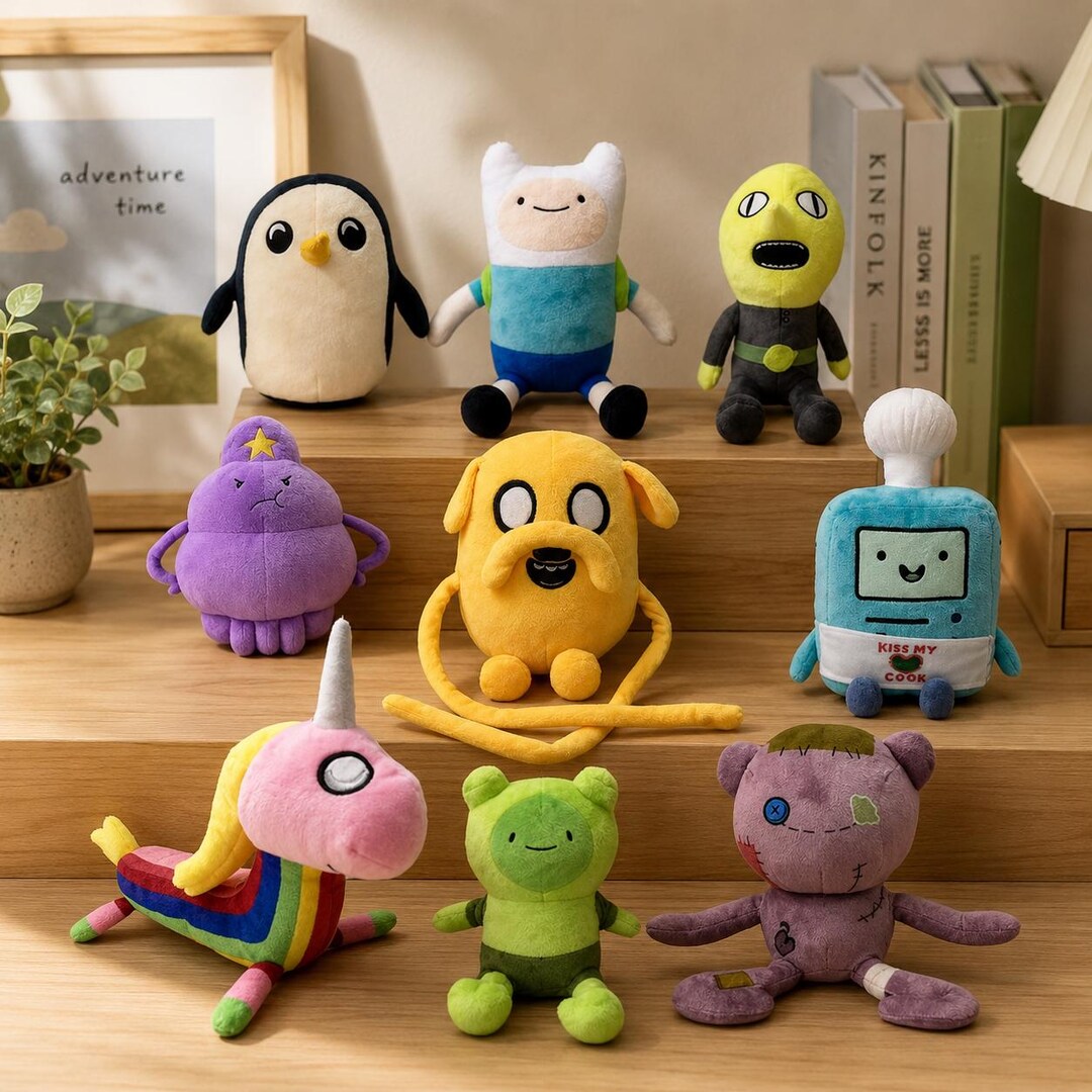 Adventure Time Plush Set, Finn Jake BMO Plushies, Cartoon Stuffed ...