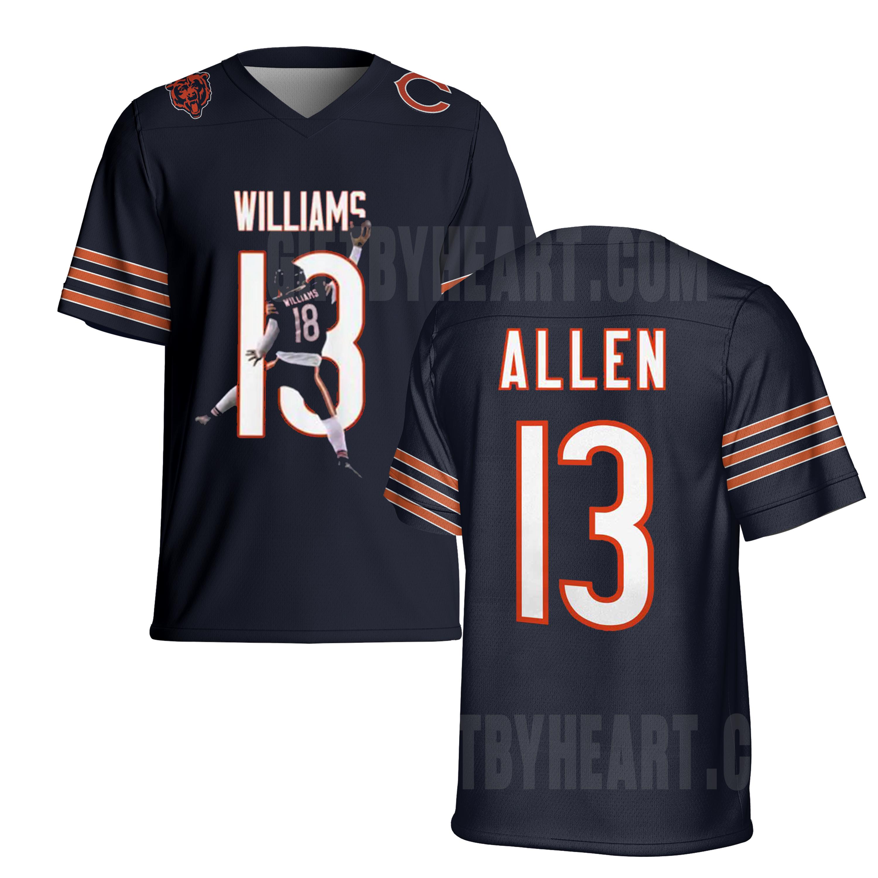 Discover Chicago Jumpman Caleb "Iceman" Williams Football Jersey, Caleb Williams Meme Football Jersey