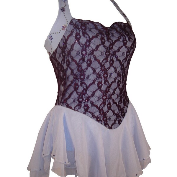 Fantasy Plum and Baby Blue Skating Dress