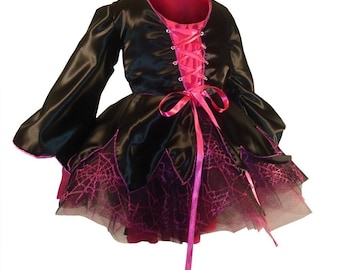 Sweet Lil Witch Tutu Custom Sized Costume - Includes Tutu, Overskirt, Blouse and Hat
