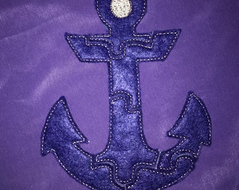 Custom Embroidered Felt Anchor Puzzle Quiet Toy - You Choose Colors!