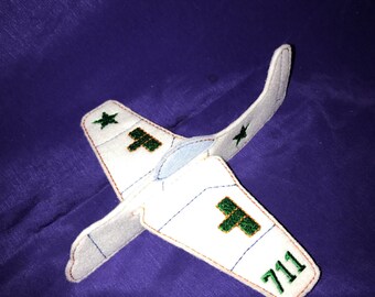 Custom Embroidered Felt Airplane - Choose your colors!
