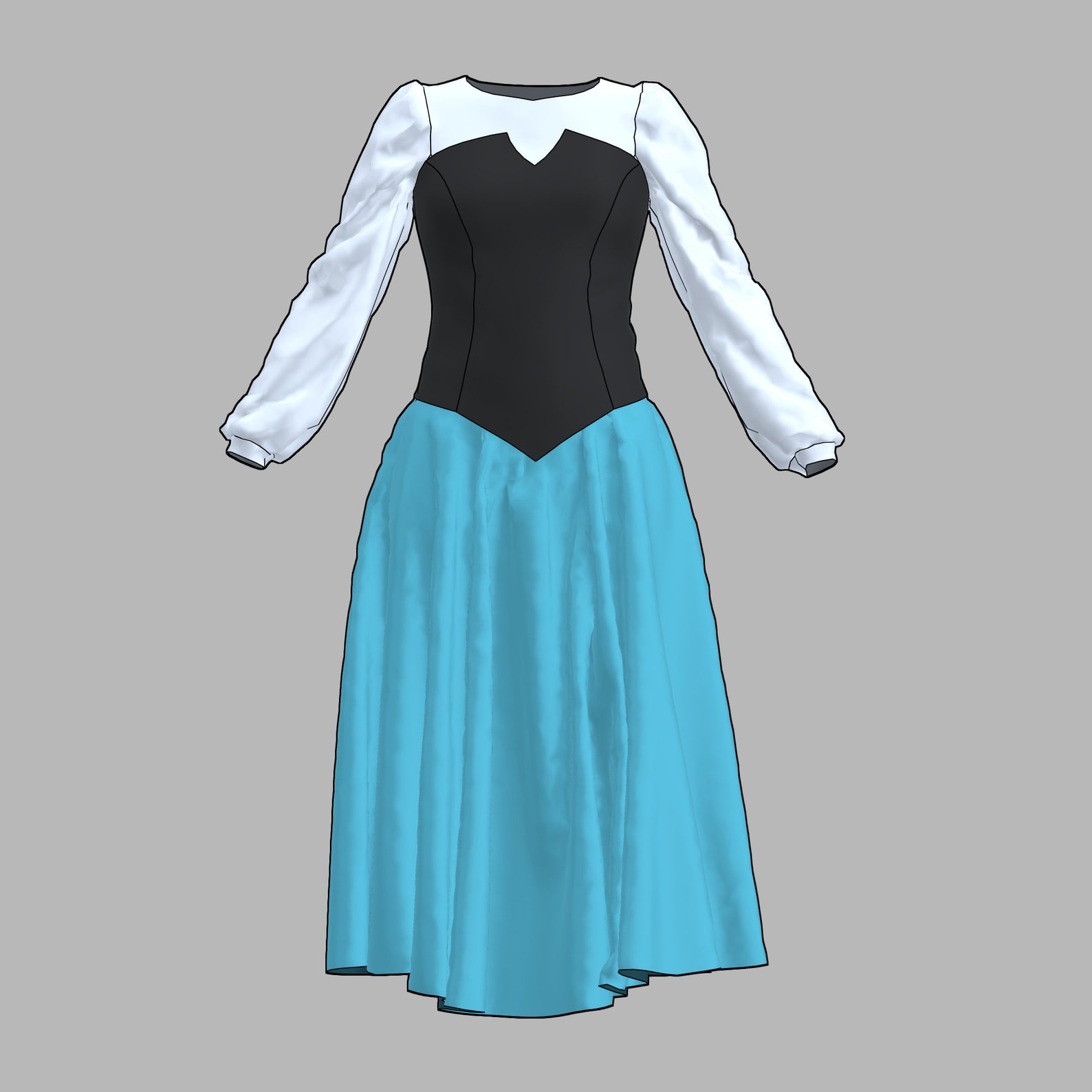Little Mermaid Light Blue Dress main image 1