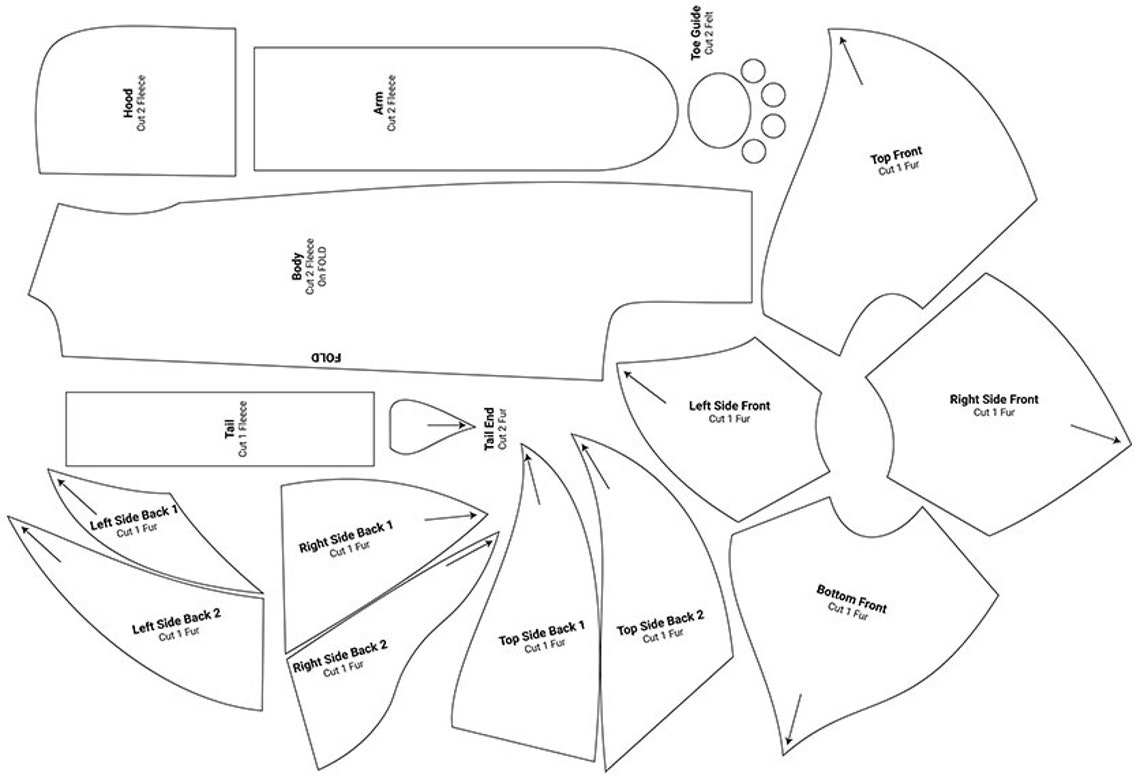 Pink Lion Onsie/ Kigurumi Sewing Pattern Etsy