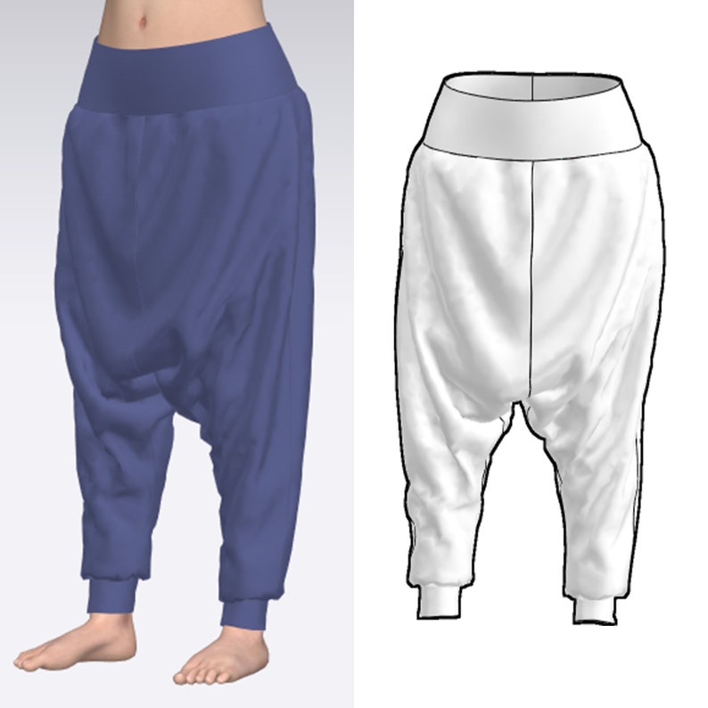 Pants Sewing Pattern Collection 2 Culottes Harem Leggings Etsy