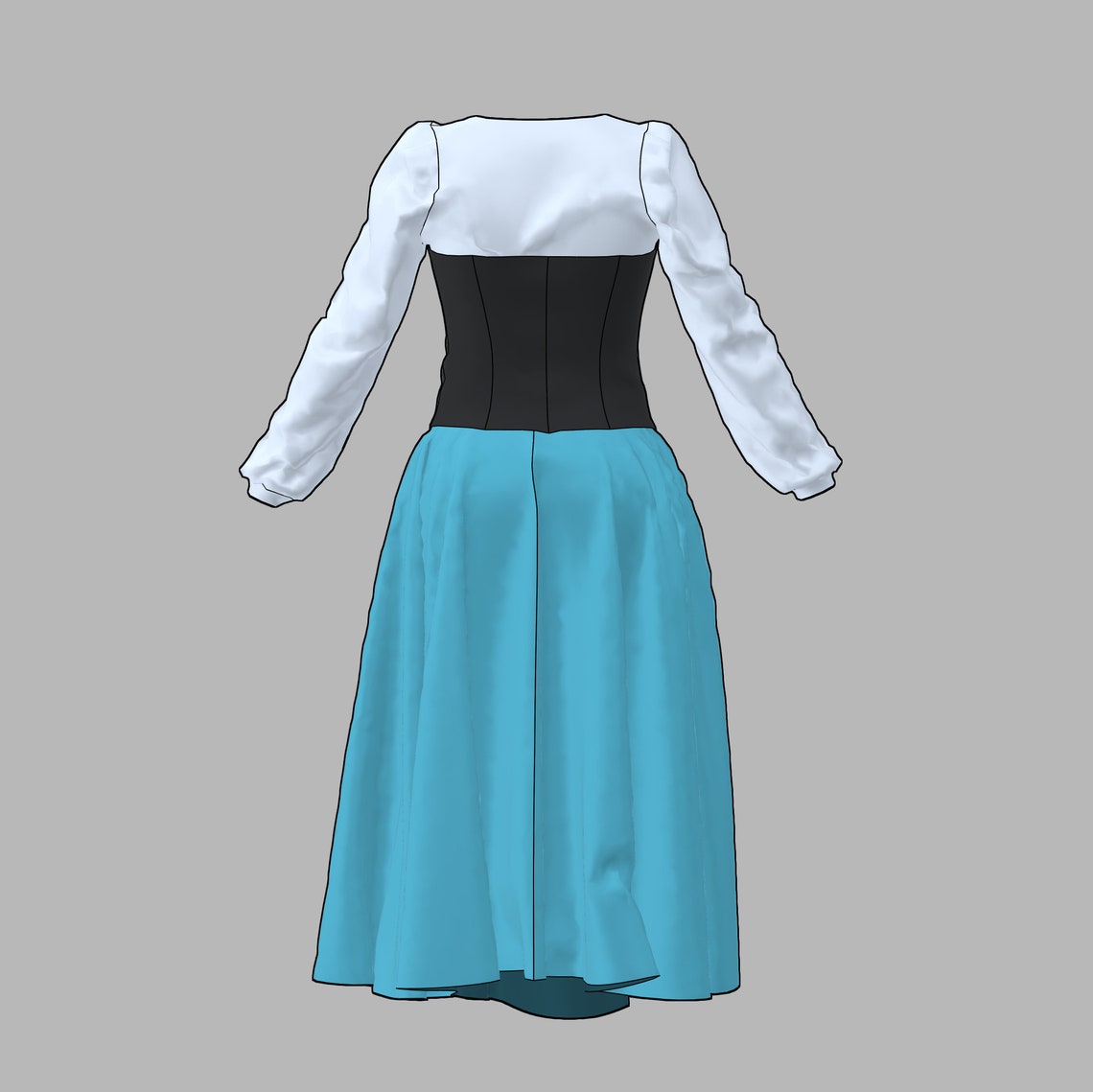 Little Mermaid Light Blue Dress main image 0