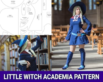 Witch School Uniform Cosplay Sewing Pattern | Anime, Magic school, Academia